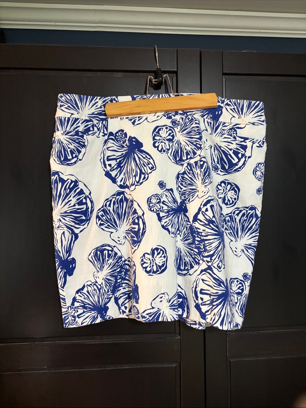 Chico's Brigitte Seashell Motif Pull-On Skort, Size 2.5